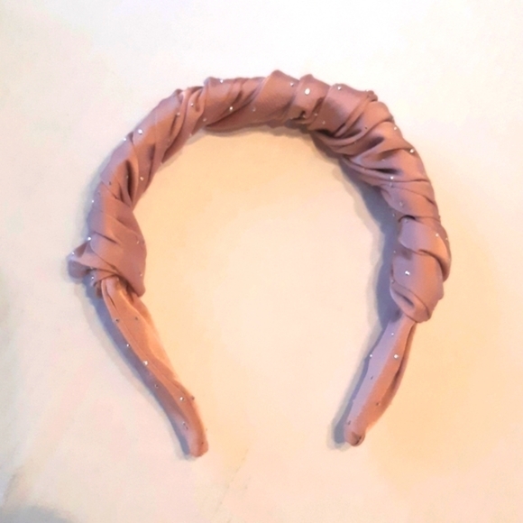 Pinkblush jeweled headband sparkling scrunched twisted material hair accessorie - Picture 7 of 9
